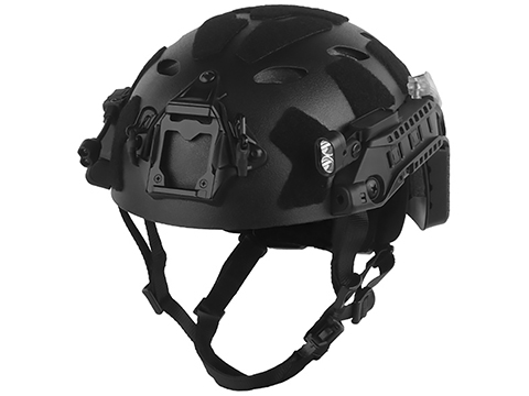 Matrix Vented High Cut Airsoft Helmet w/ Modular Rail Link (Color: Black)