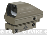 Evike Electro Illuminating Red/Green Dot Sight Scope with Warfare Reticles (Color: Tan)