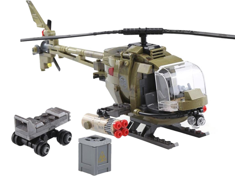 XingBao Collectible Building Block Set (Style: Military Light Hawk Helicopter)