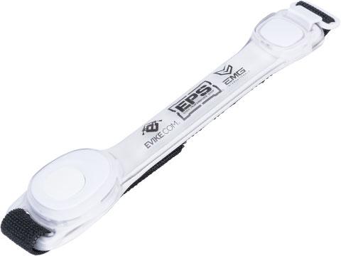 EMG Airsoft Nation Arm Band IFF LED Markers (Model: White / Evike.com Logos)
