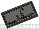Rubberized PVC Dark Passenger Tactical Patch - Grey
