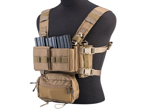 EmersonGear Mini Voyage Modular Chest Rig and Placard (Color: Coyote)