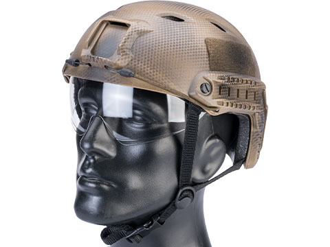 Matrix Basic Base Jump Type Tactical Airsoft Bump Helmet w/ Flip-down Visor (Color: Tan Navy Seal)