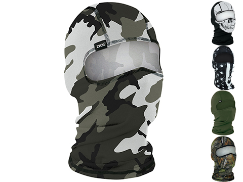 Bobster / Zan Headgear Polyester Balaclava (Color: Black & White Flag)