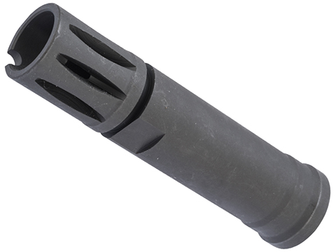 ZCI 14mm Negative Steel Flash Hider for M4 / M16 AEG Rifles (Color: Black / Long)