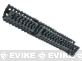 GHK Zenimei CNC Aluminum Full Length Tactical Railed Handguard for AK AEG / GBB Rifles - Black