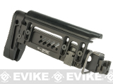 Zenimei CNC Aluminum Tactical Folding Stock for AK AEG / GBB Rifles - Black