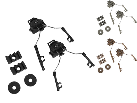 Z-Tactical Z046 Helmet Rail Adapter Set for COMTAC I & II Headsets (Color: Tan)