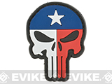 Texas Flag Skull PVC Morale Patch